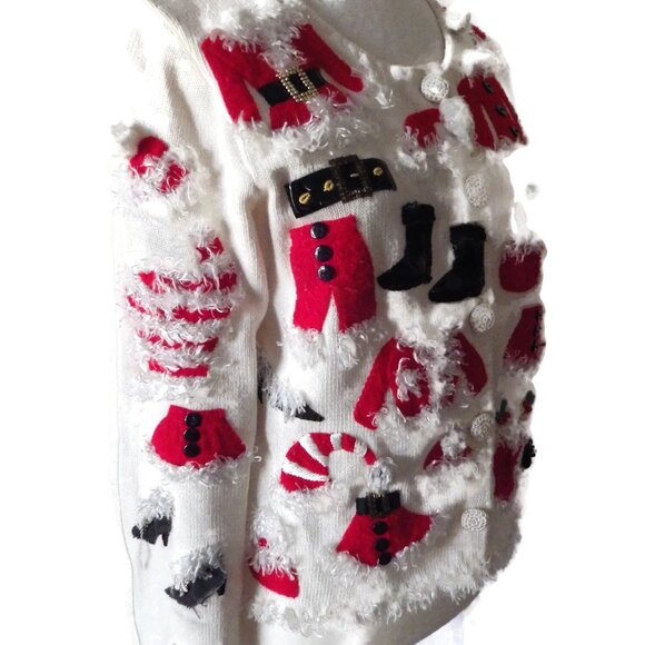 COPY - Michael Simon Embellished Christmas Sweater/ //Sexy Mrs. Santa - Picture 3 of 11